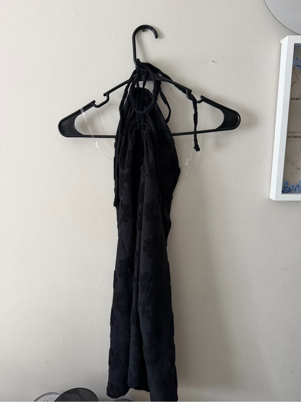 American Eagle Black Lace-Trim Top